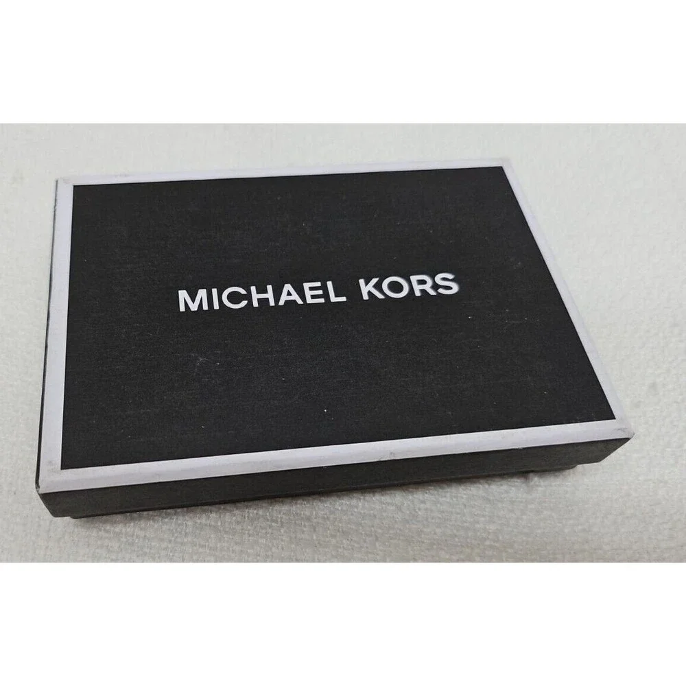 MK MICHAEL KORS Men's Jet Set Signature Navy Blue RFID Blocking Card Wallet New